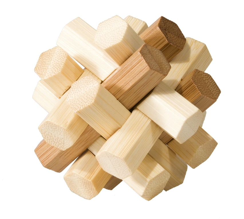 IQ test, double knot, bamboo puzzle (17494)