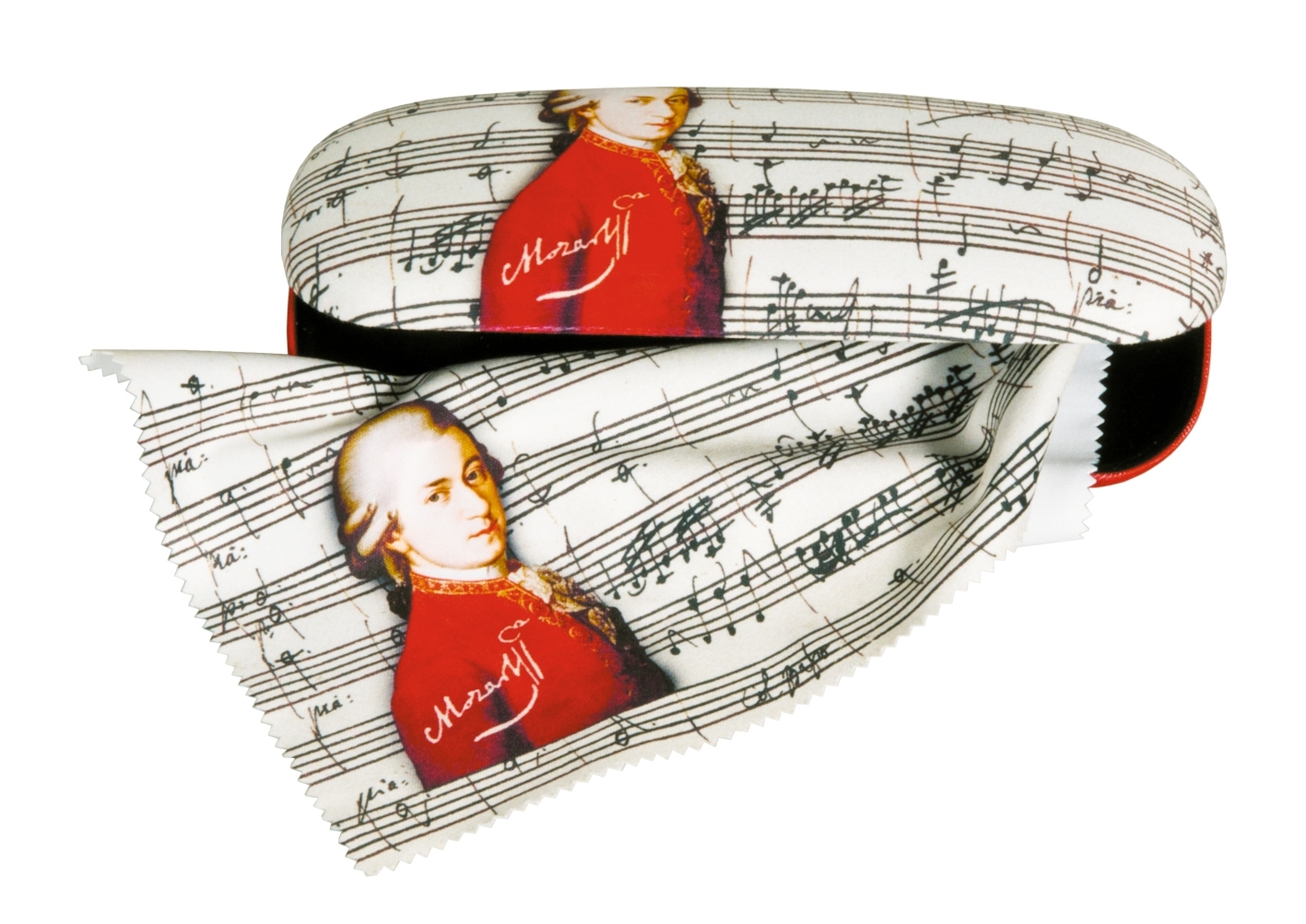 Spectacle case set, Mozart, Portrait