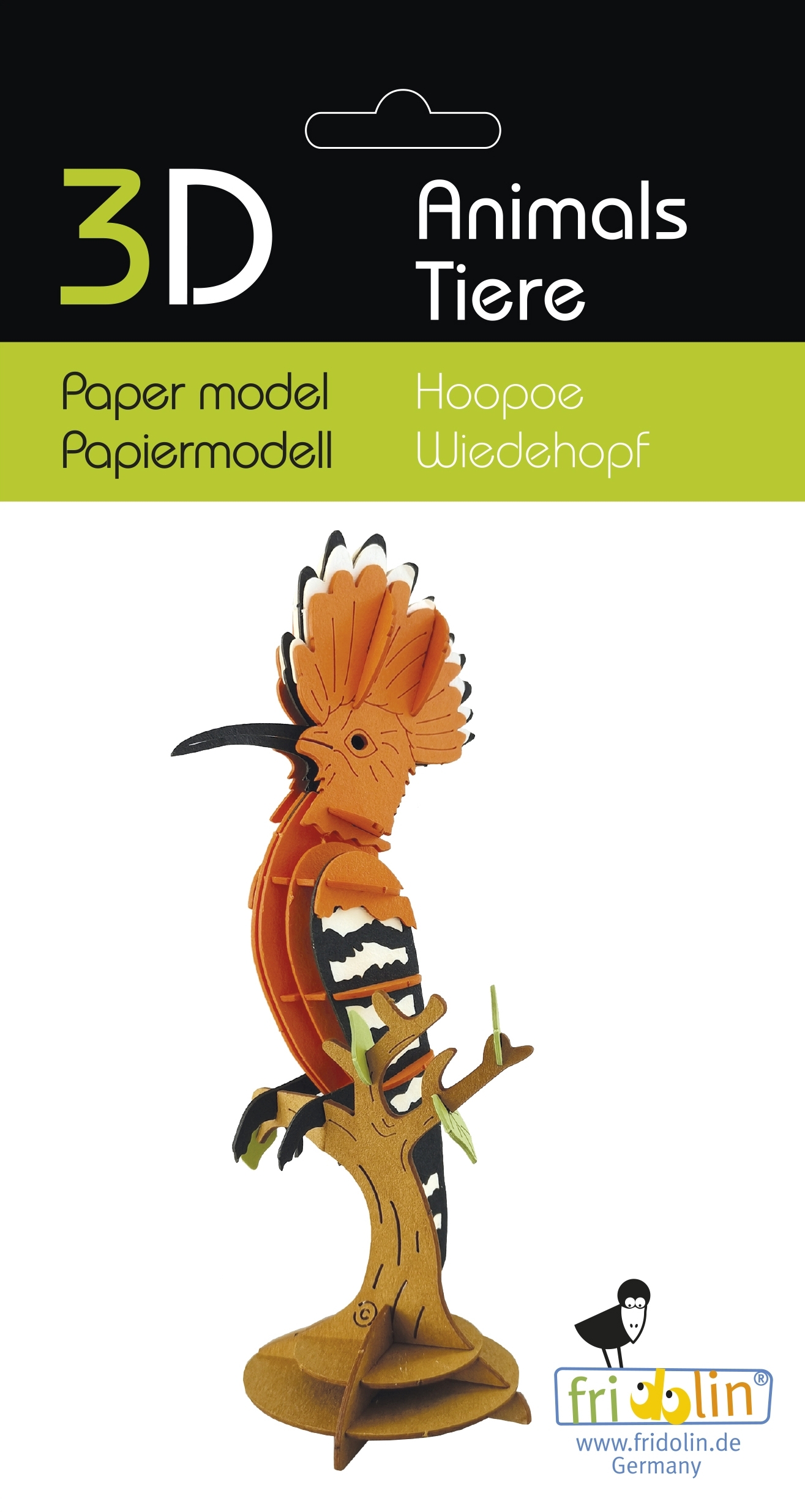 3D model, hoopoe