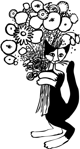 wooden rubber art stamp, Wachtmeister/For you
