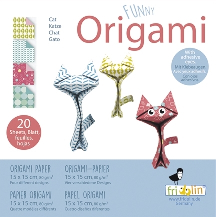Funny Origami, Cats, 20 sheets 15x15 cm