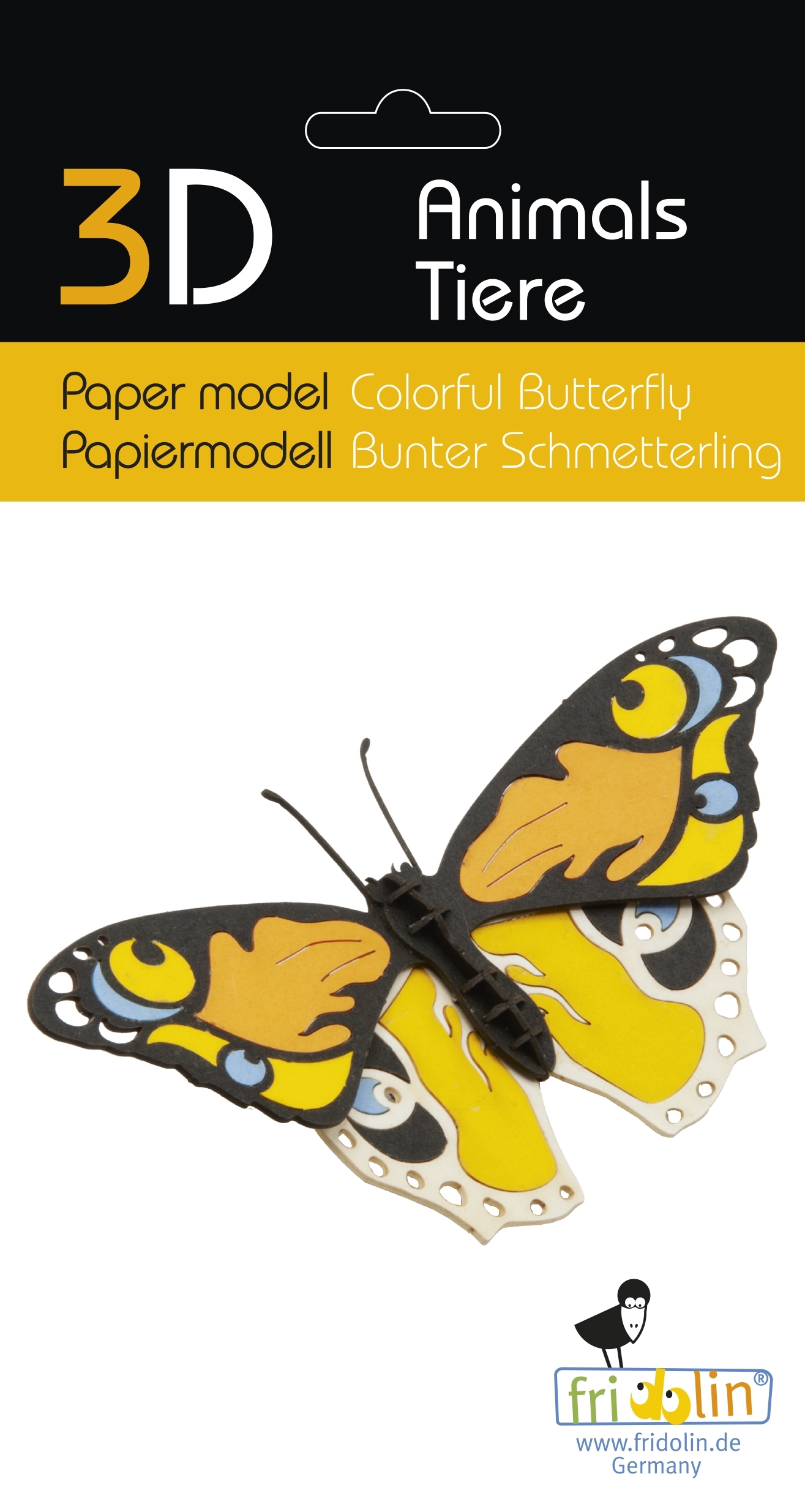 3D model, butterfly, colourful