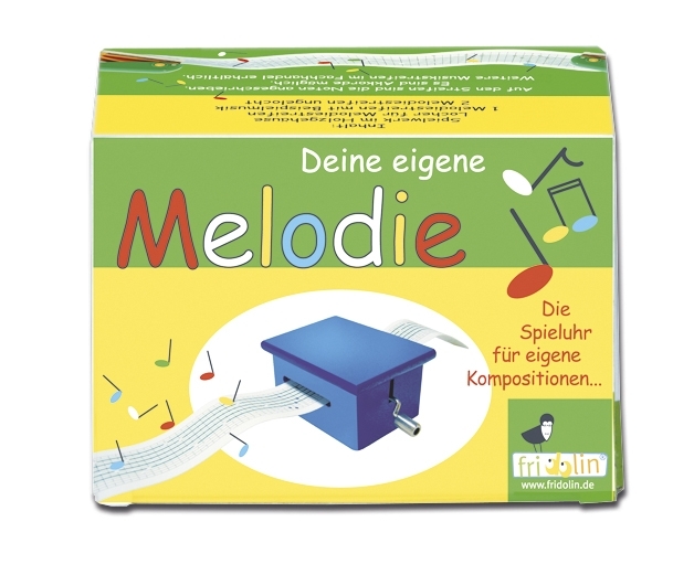 Music box for punched tapes, wooden case (blue)