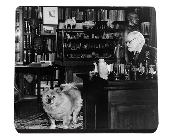 coaster, Freud with dog, MDF/Felt