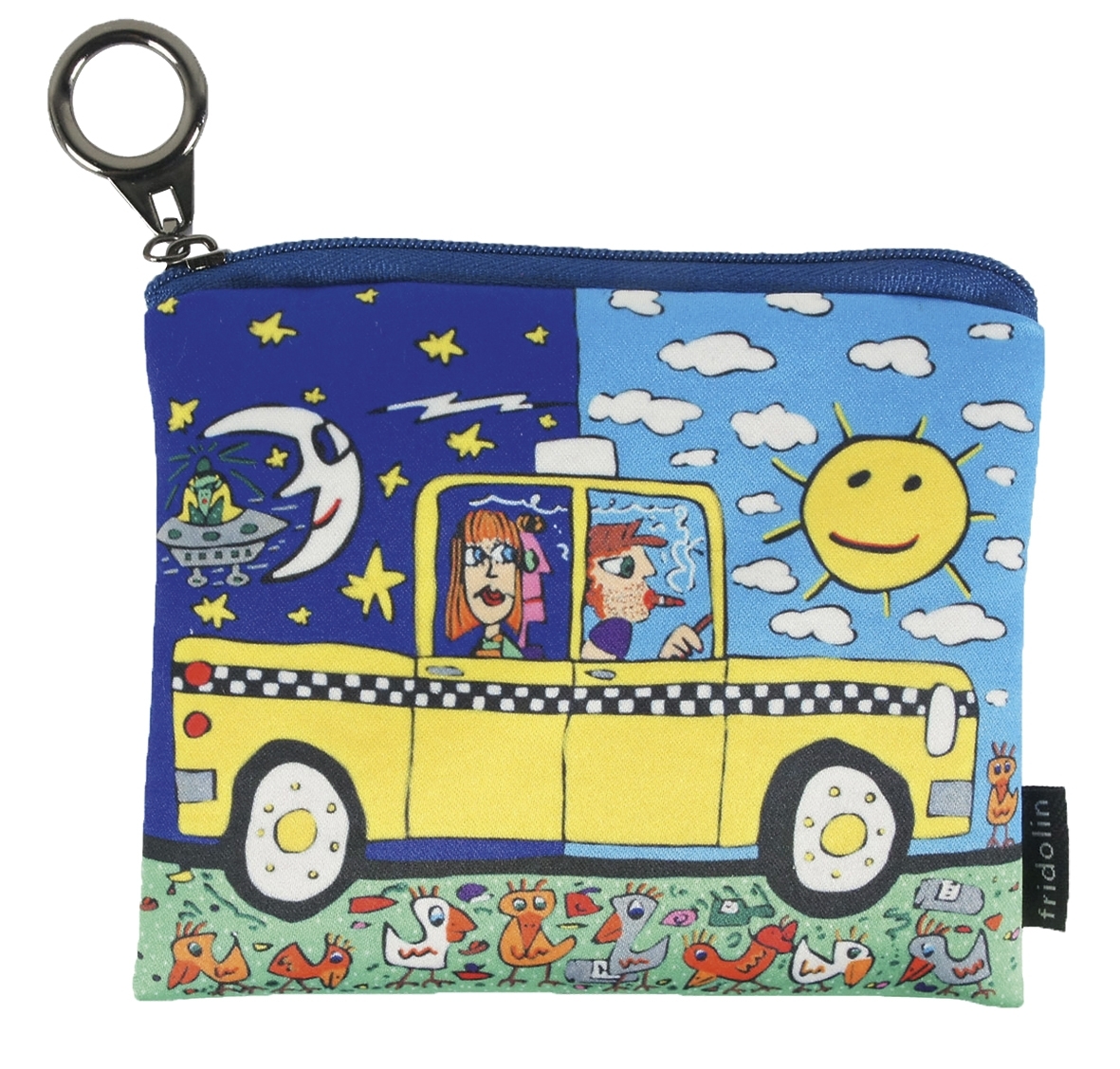 mini-purse with zip, Rizzi, Taxi and some pigeons