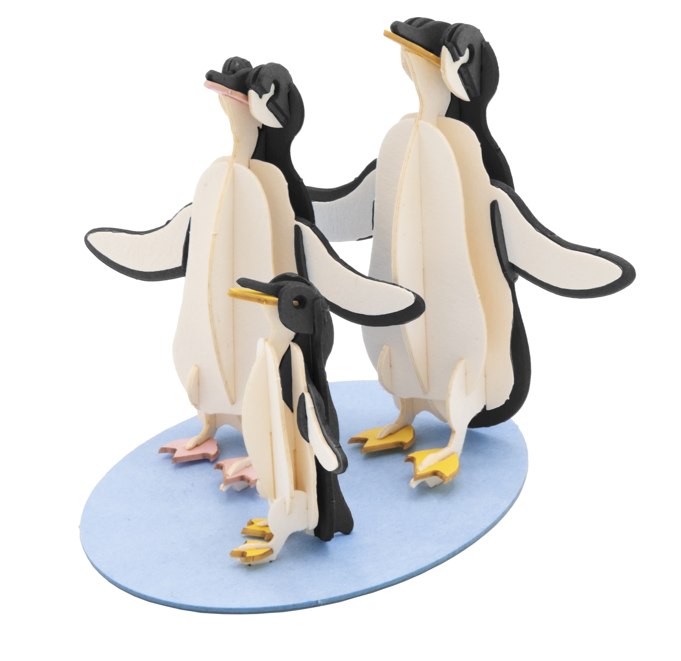 3D model, penguin family