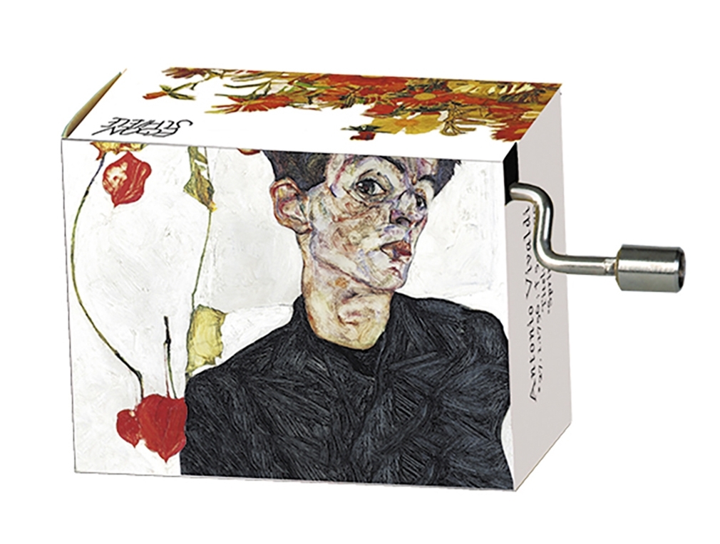 Music box, Spring/Vivaldi, Schiele/Self-portrait