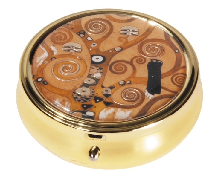pillbox large, round, Gustav Klimt, Tree of Life