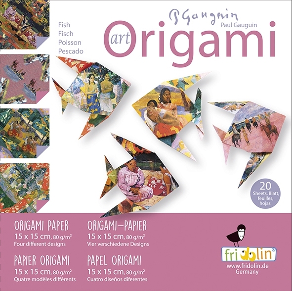 Art-Origami, Fish, Gauguin, 20 sheets, 15x15 cm