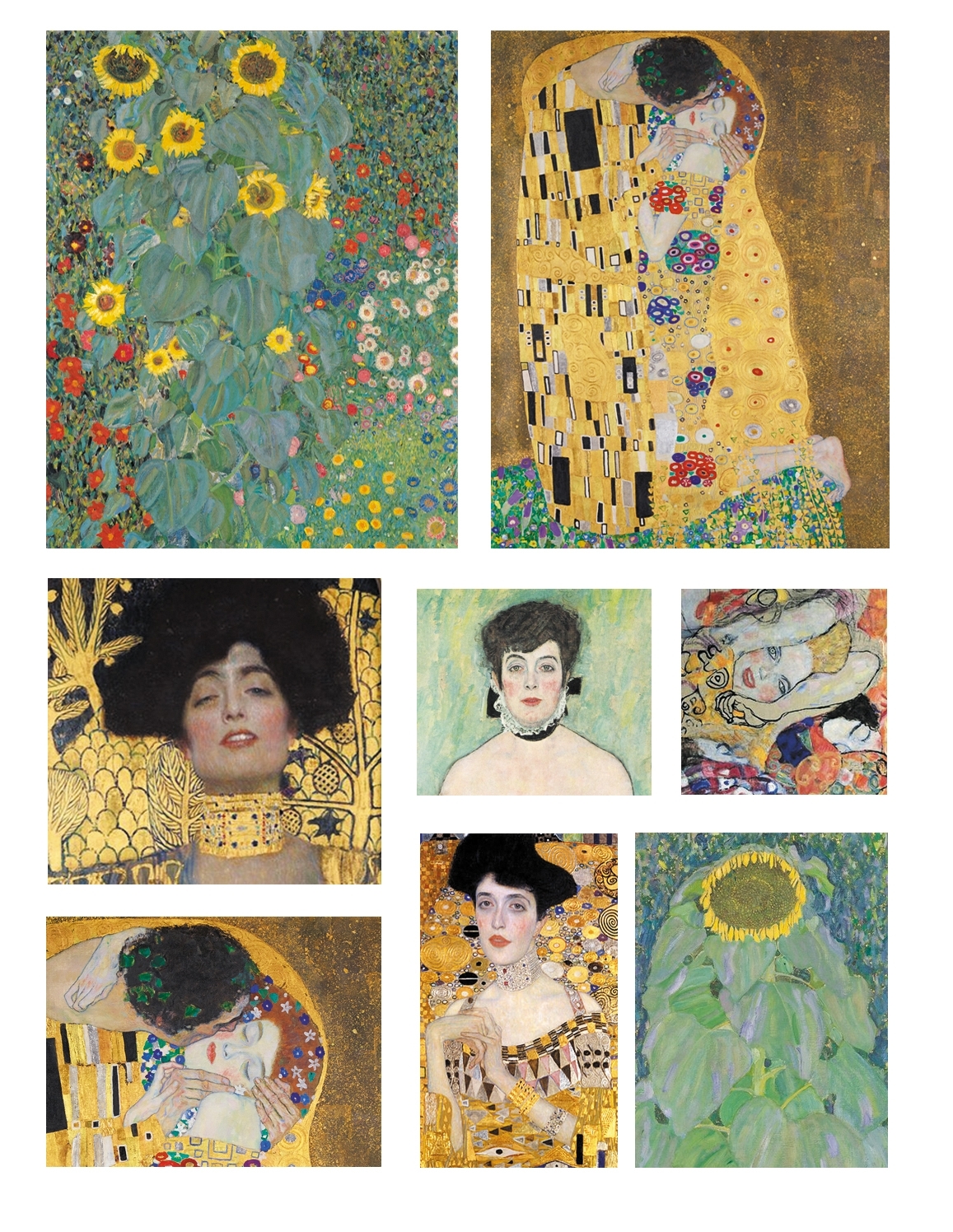 Art-Stickers, Klimt, Belvedere, 5 sheets/pack