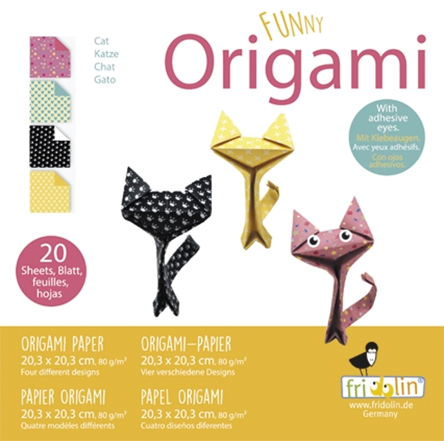 Funny Origami, Cats, 20 sheets 20x20 cm