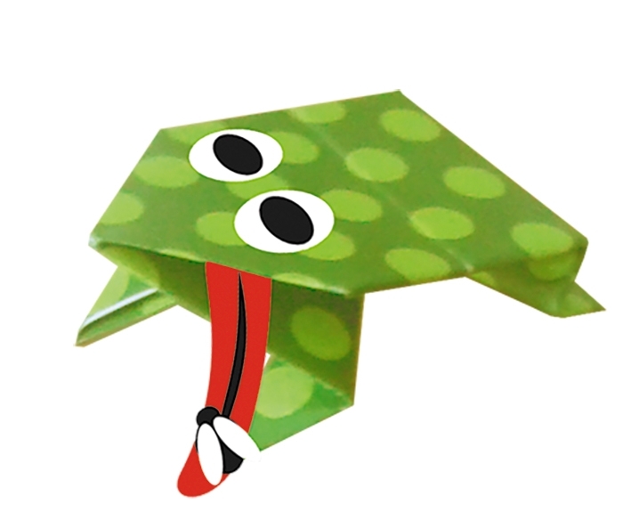 Kids-Origami, Frog 20 sheets 15x15 cm