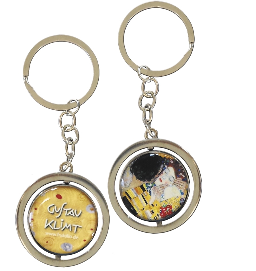 art keyring, two-sided, Klimt, The Kiss
