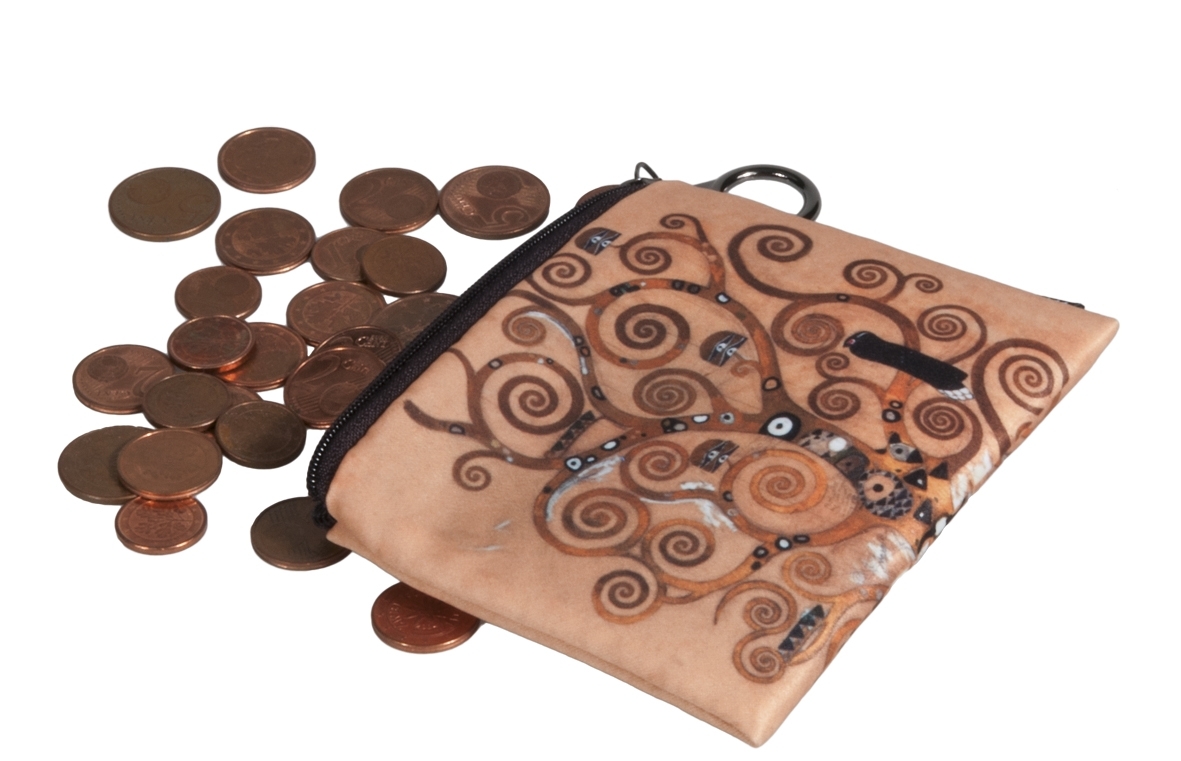 mini purse with zip, Klimt, Tree of Life
