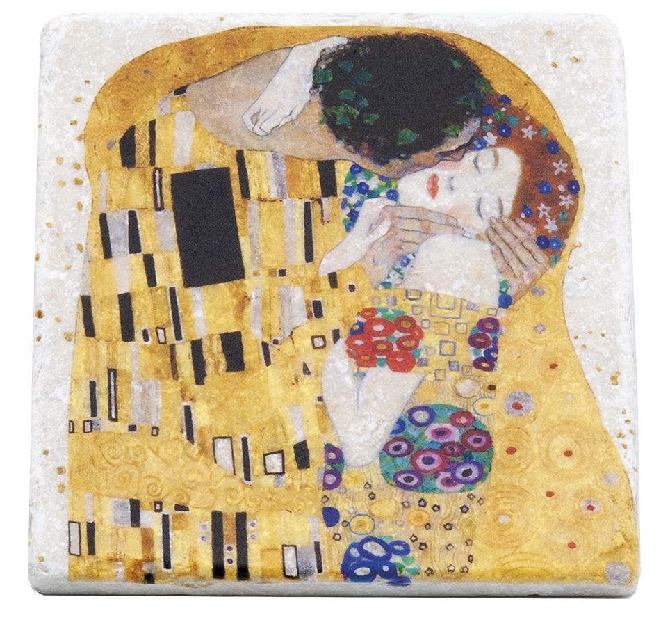 Marble coaster, Klimt, Kiss
