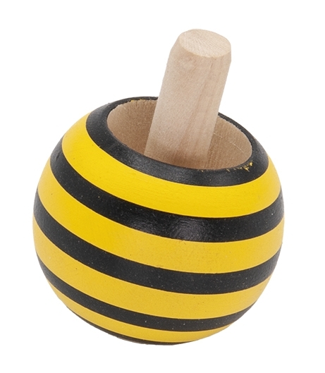 Stand-up spinning top, black / yellow