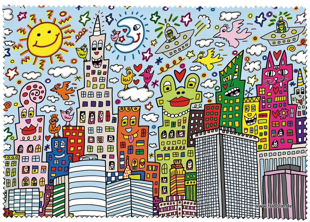 Eyeglass cleaning cloth, James Rizzi, My New York
