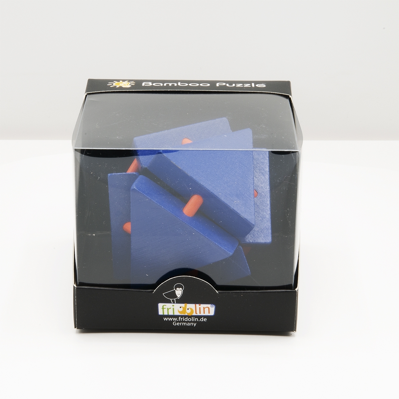 IQ-Test, Magic bamboo triangle box, orange, blue
