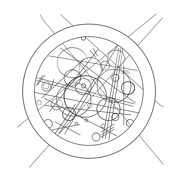 Coloring Art, Kandinsky, 4 Motive + Faltrahmen