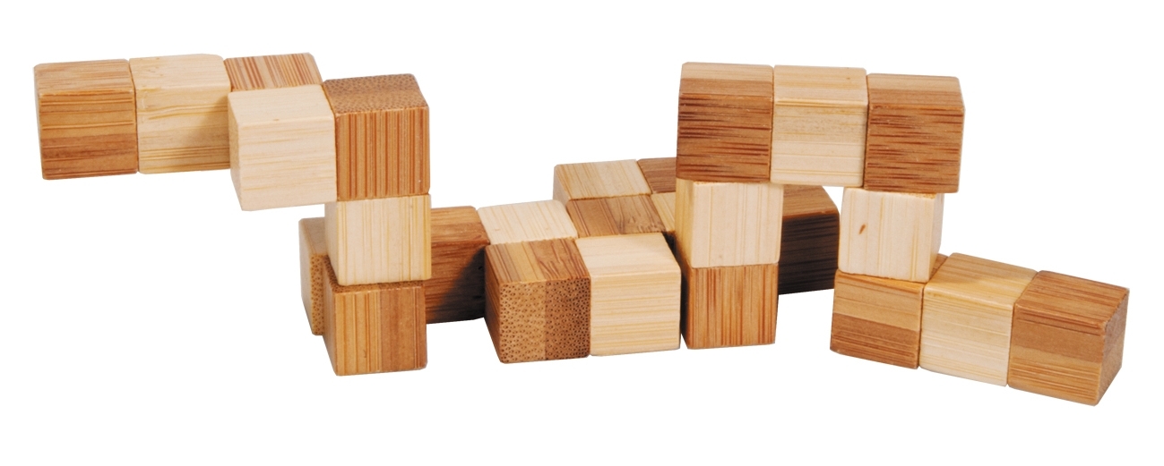 IQ-Test, Bamboo cube puzzle, bicolour