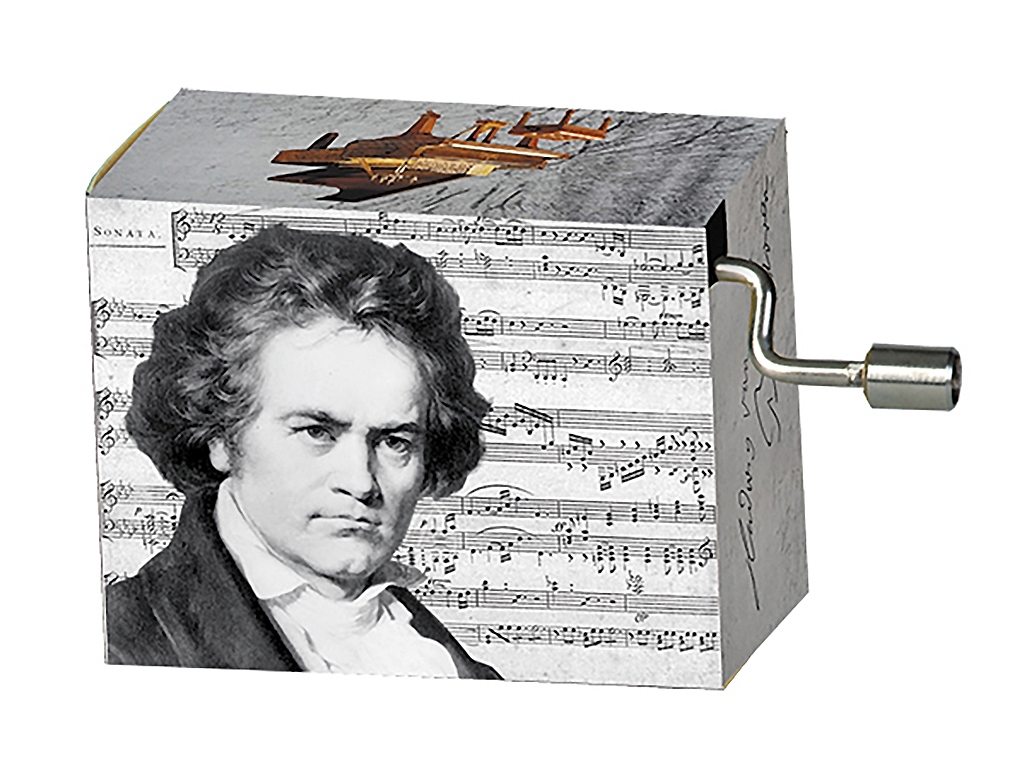 Music box ,Ode to Joy/Beethoven, Portrait, notes