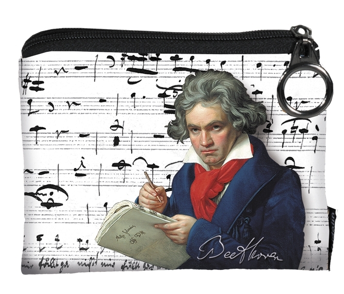 mini purse with zip, Beethoven, Portrait