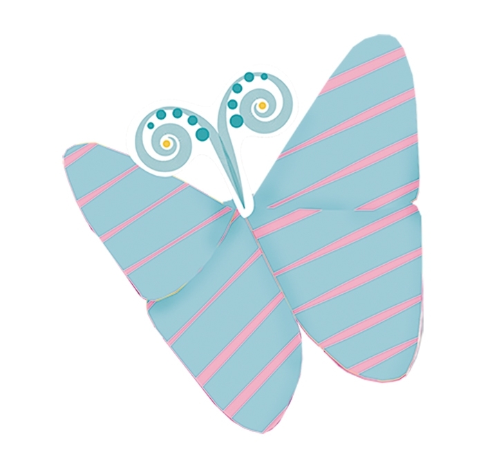 Kids-Origami, Butterfly 20 sheets 15x15 cm