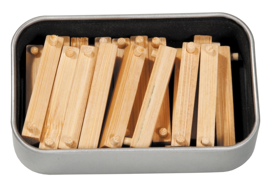 IQ-Test in a box, bamboo, Locked