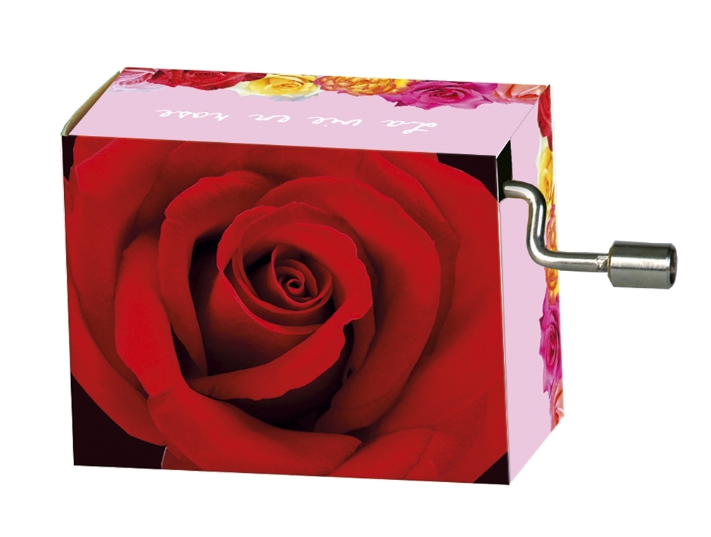 Music box, La vie en rose, Red rose