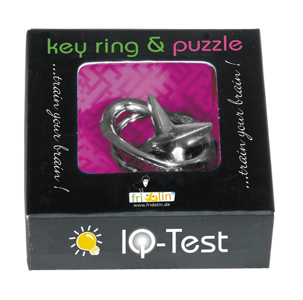 IQ-Test, key ring, Star, metal