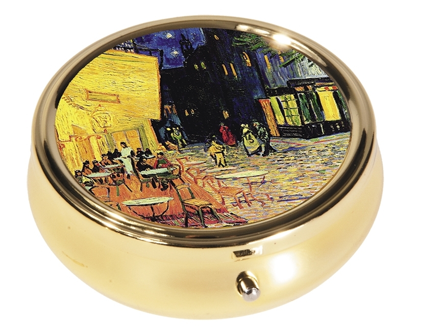 pillbox large, round, Van Gogh, Café de Nuit