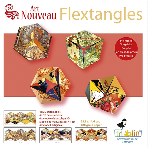 Art Flextangles, Art Nouveau, 4 sheets, 4 motifs