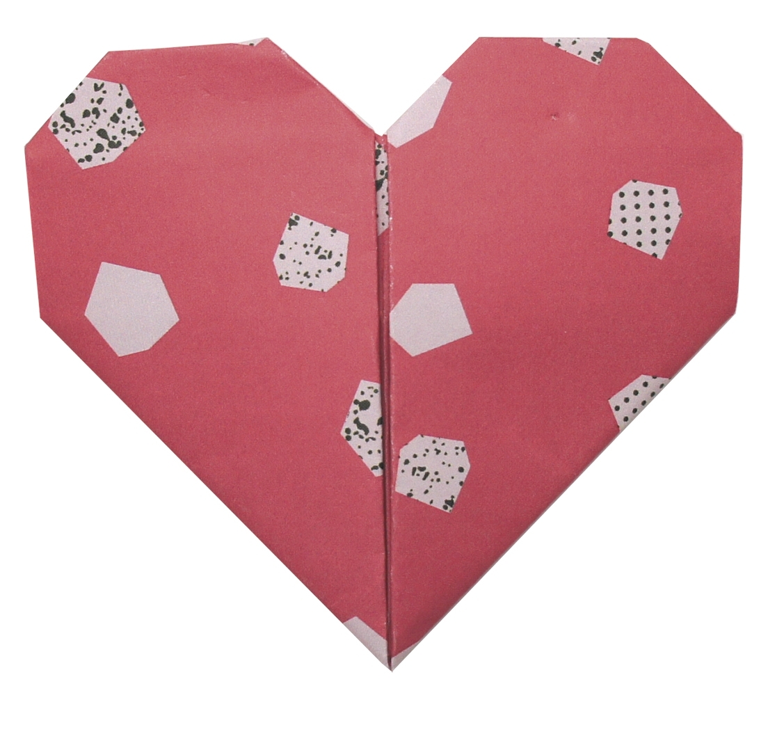 Funny Origami, Hearts, 20 sheets 15x15 cm