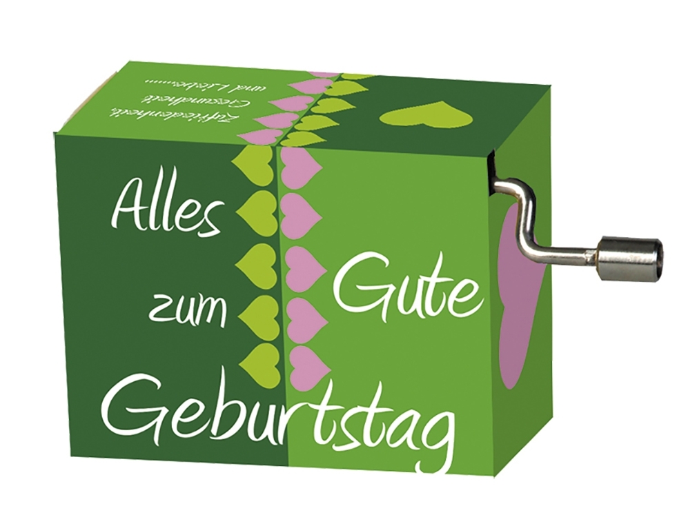 Music box, Happy Birthday, Alles Gute, green