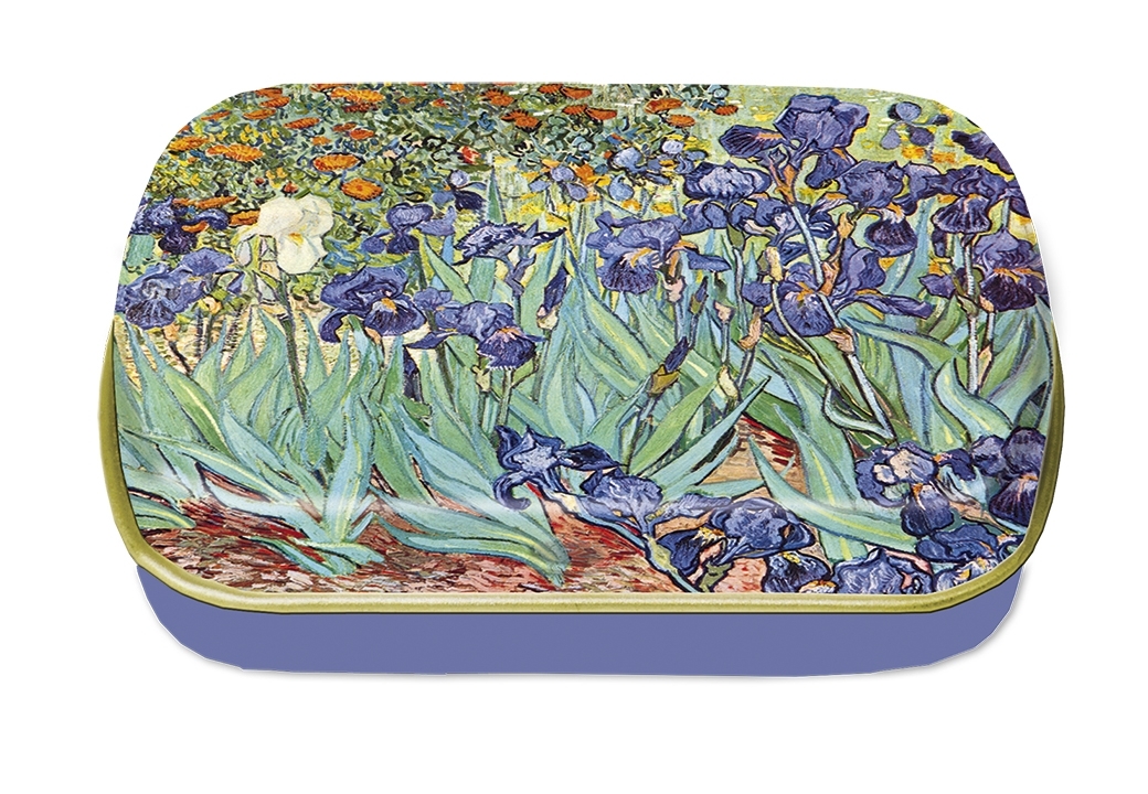 Mini box, Van Gogh, Irises, metal