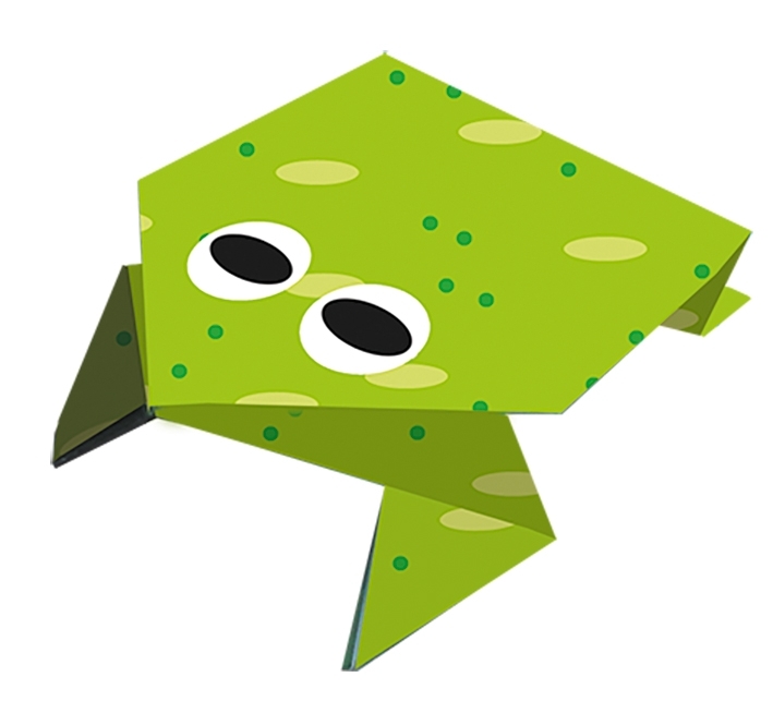 Kids-Origami, Frog 20 sheets 15x15 cm