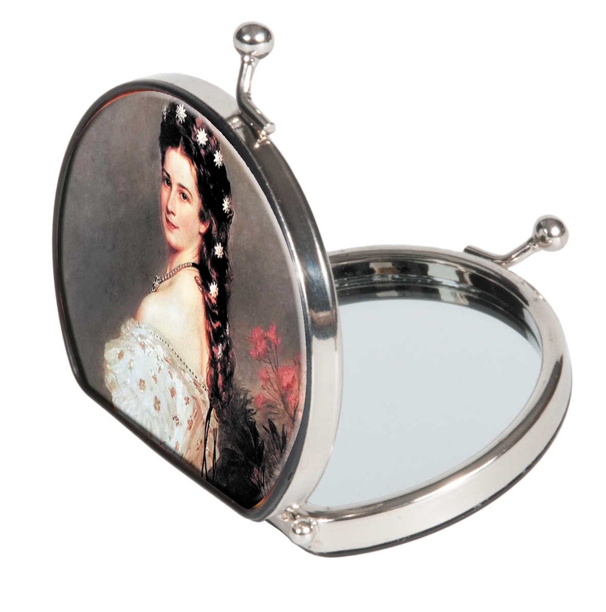 Pocket mirror, Sisi,  textile surface
