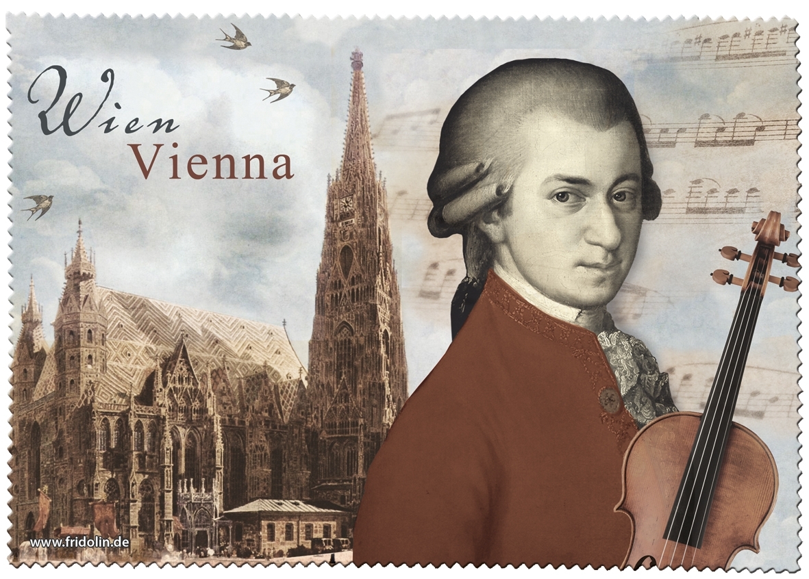 eyeglass cleaning cloth, Vienna, Mozart/St Stephan