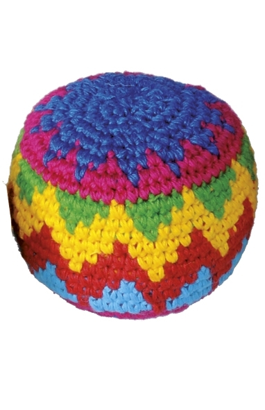 coloured crocheted ball