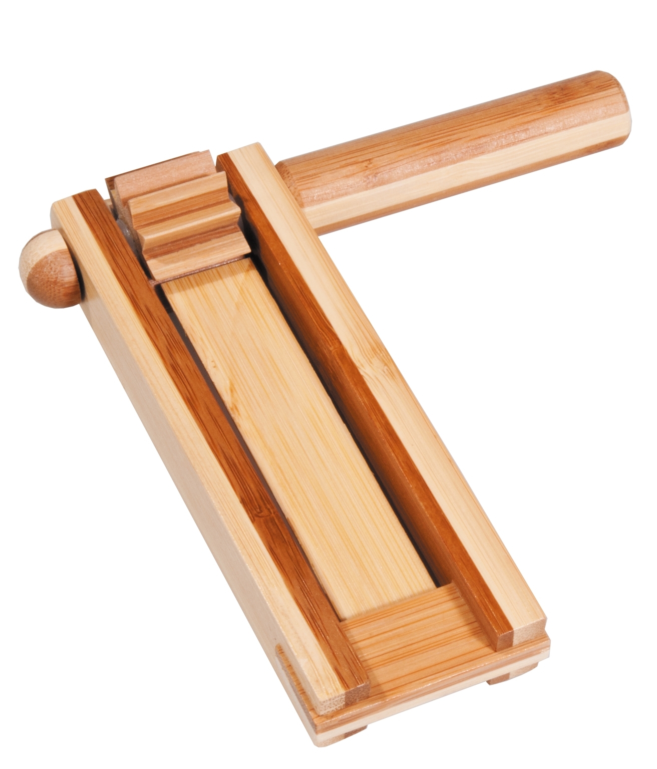 Rattle noisemaker, bamboo, large, 16cm