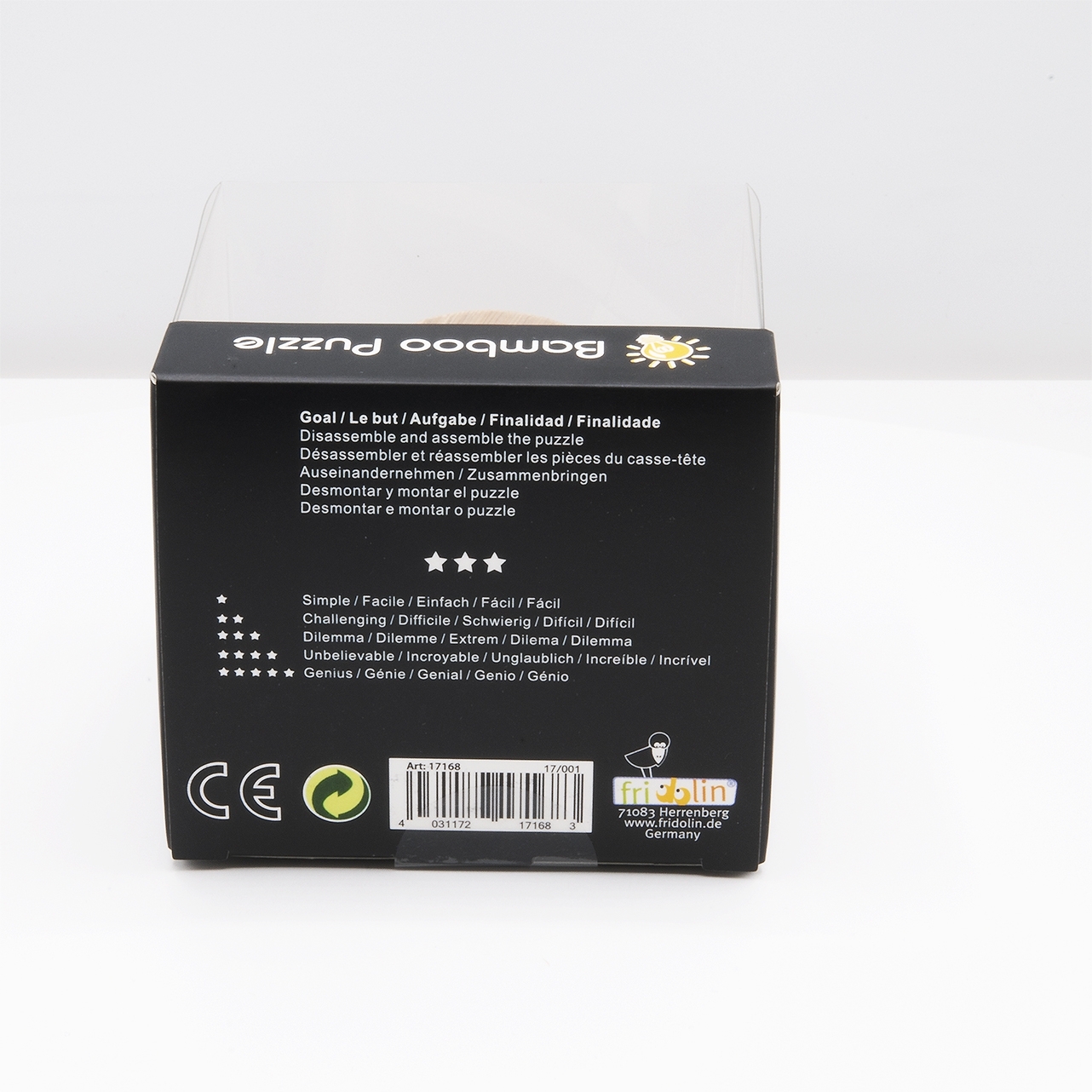 IQ-Test, bamboo puzzle, 3 Disc Ball