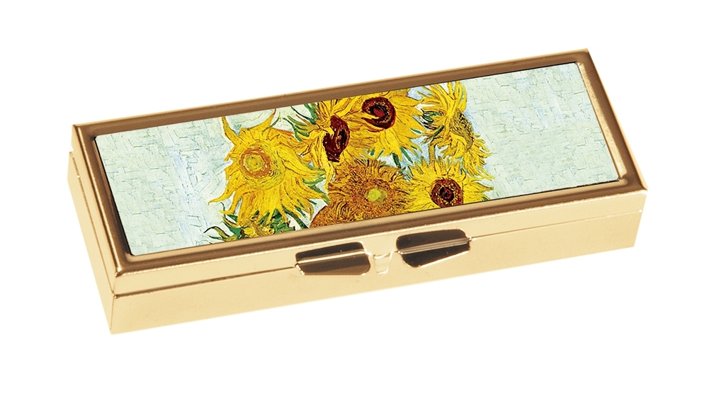 Pill box, 7-days, Van Gogh, Sunflowers