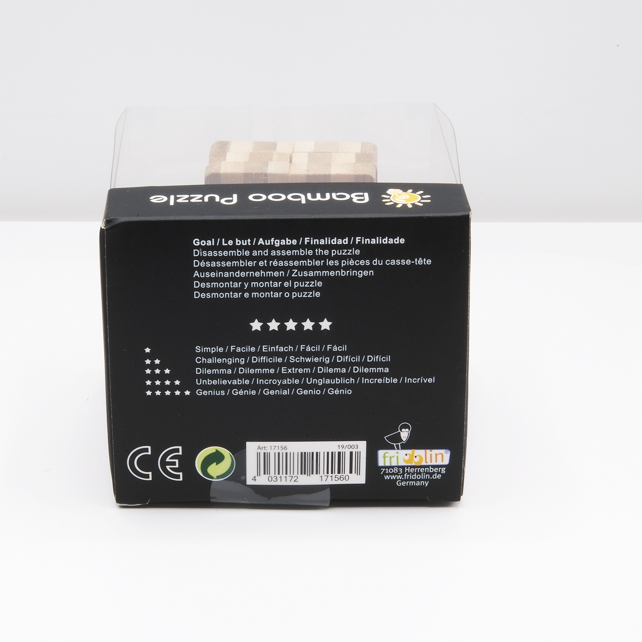 IQ-Test, bamboo puzzle, Block-Cross