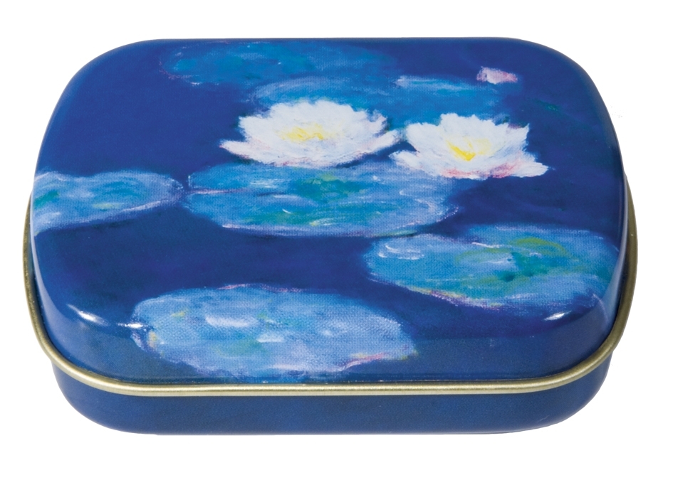 Mini box, Monet, Water lillies, metal