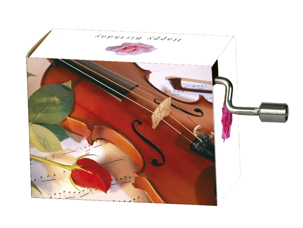 Music box, Happy Birthday, Rose with violin