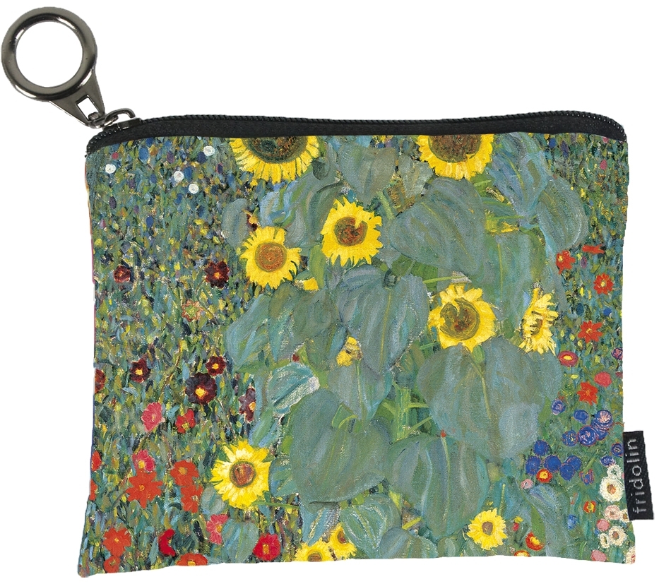 mini-purse with zip, Klimt, Farm garden
