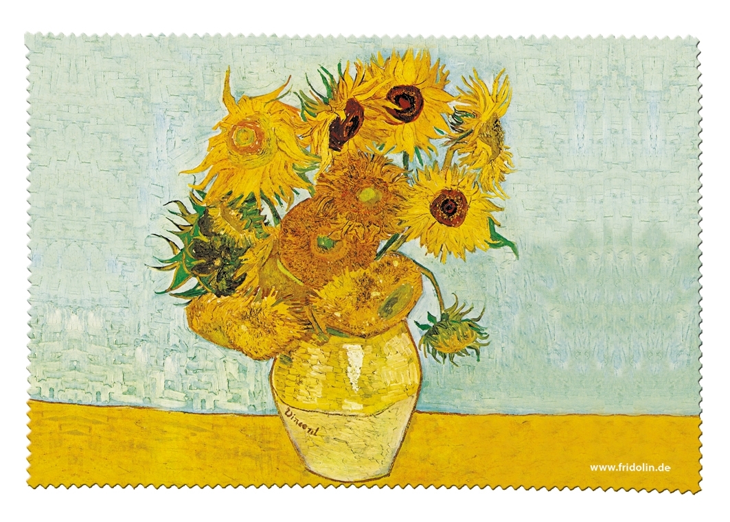 Eyeglass cleaning cloth, Van Gogh, Sunflowers