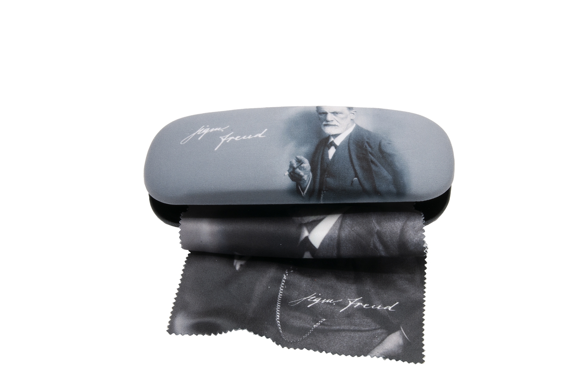 Spectacle case set, Sigmund Freud, Portrait