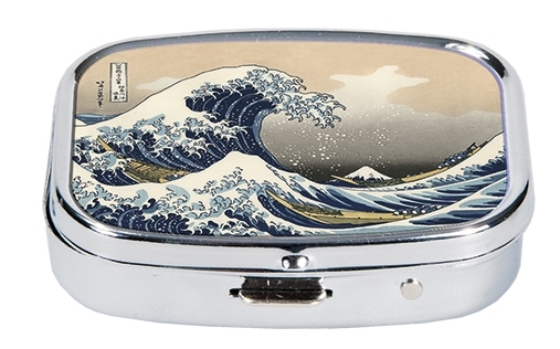 Pill box, Hokusai, The Great Wave