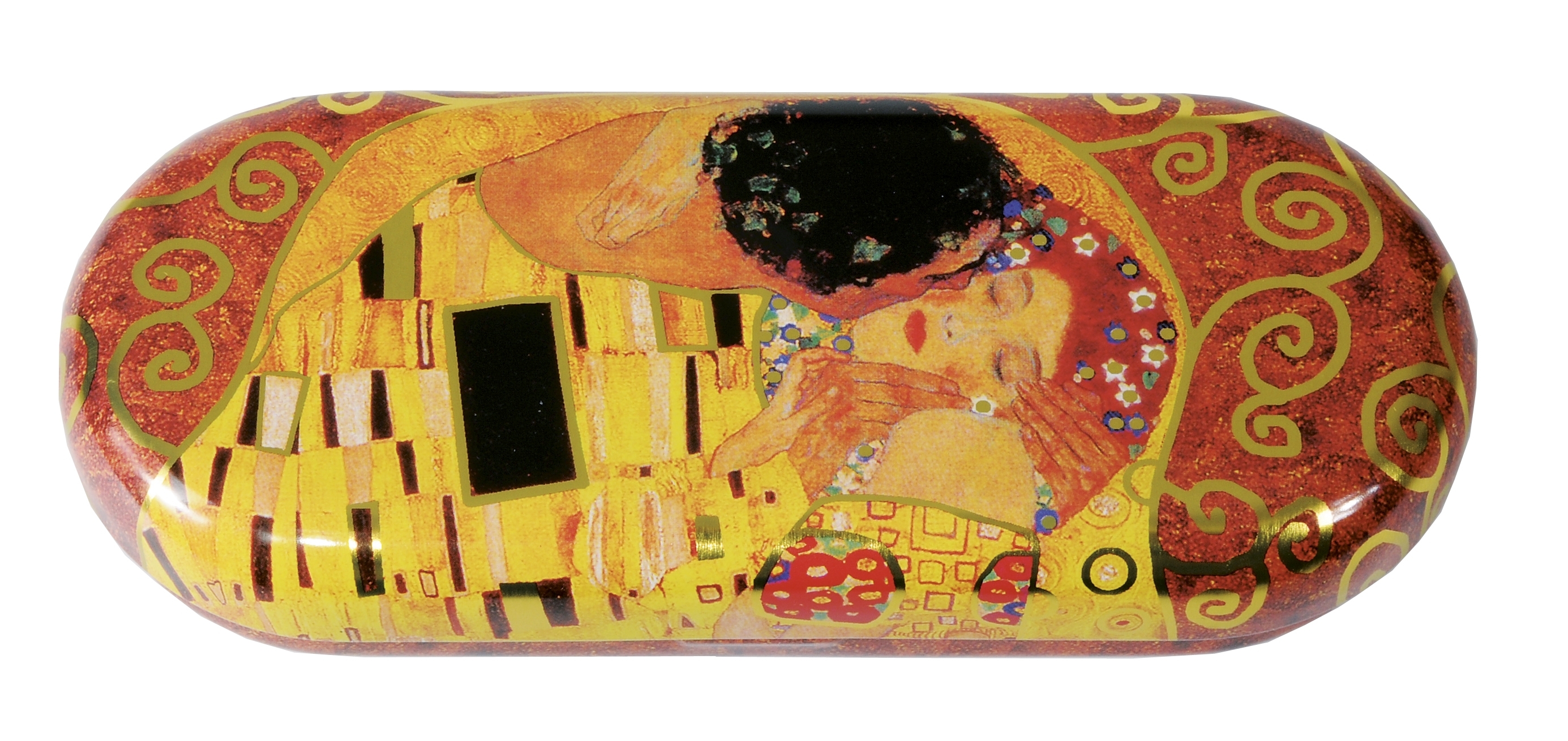 Spectacle case, Klimt, The Kiss, metal